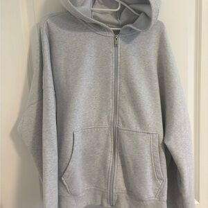 Ardene Gray Zip-Up Hoodie Medium
